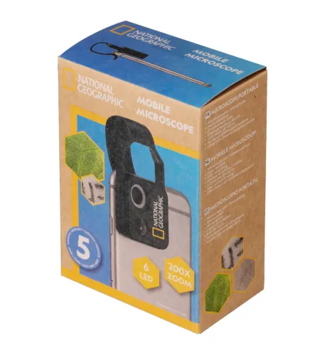 Kišeninis mikroskopas su CPL, 200x, NATIONAL GEOGRAPHIC