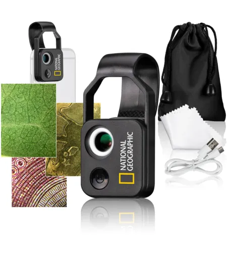 Kišeninis mikroskopas su CPL, 200x, NATIONAL GEOGRAPHIC