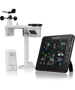 Profesionali BRESSER 7 viename „Wi-Fi&ldquo; meteorologinė stotelė su šviesos intensyvumo ir UV