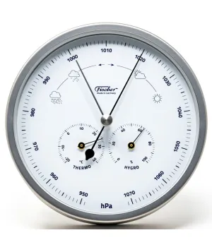 Fisher barometrs apvienojumā ar termometru un higrometru