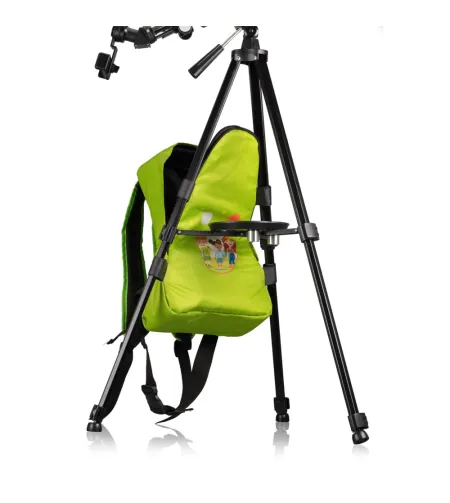 BRESSER JUNIOR refrakcijas teleskops 70/400 ar mugursomu, zaļš