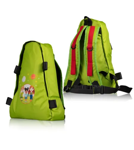 BRESSER JUNIOR refrakcijas teleskops 70/400 ar mugursomu, zaļš