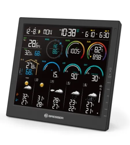 BRESSER 4CAST 10" Wi-Fi Home Weather Station with 8-in-1 Sensor