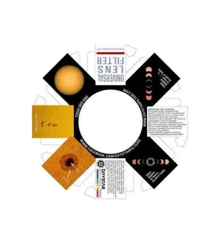 DayStar saulės filtras su baltos šviesos universaliu lęšiu (50–69 mm)