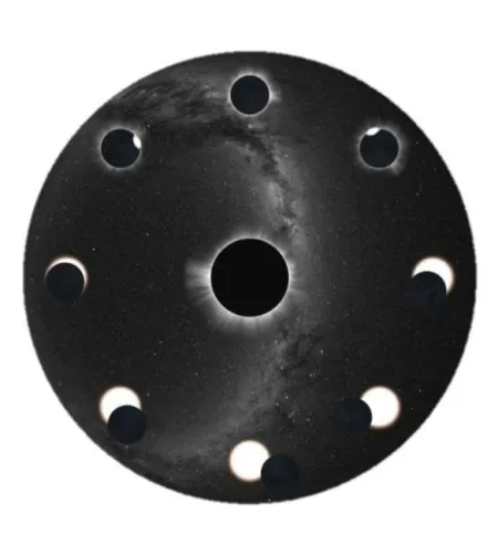 Pilnīgs Saules aptumsums Priekškambaru disks
