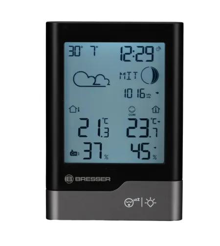BRESSER mājas meteoroloģiskā stacija melna/pelēka
