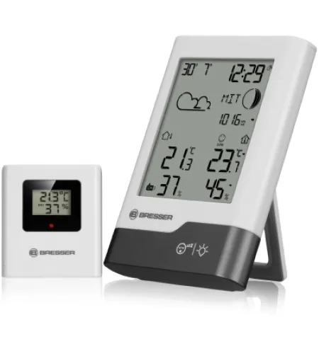 BRESSER mājas meteoroloģiskā stacija balta/pelēka