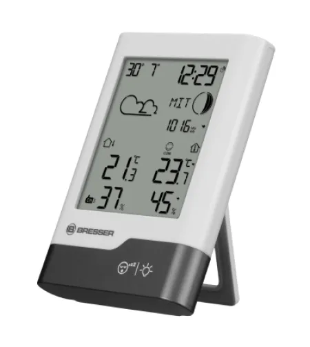 BRESSER mājas meteoroloģiskā stacija balta/pelēka