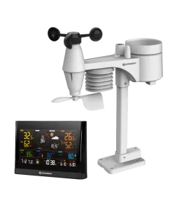 BRESSER WLAN Comfort Weather Centre with 7-in-1 professional sensor and modern colour disp