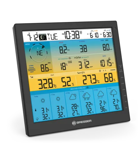 BRESSER 7-in-1 6-day 4CAST PRO SF WIFI Solar Weather Center 7-in-1