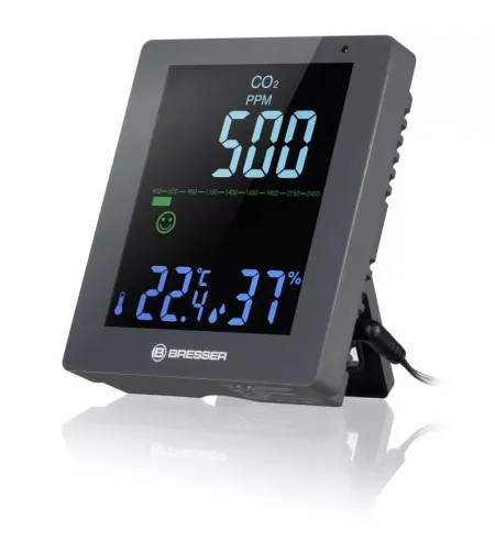 BRESSER CO² Air Quality Monitor Smile grey