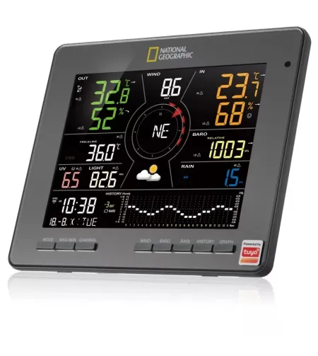NATIONAL GEOGRAPHIC Smart Tuya Weather Station with 7-in-1 Sensor