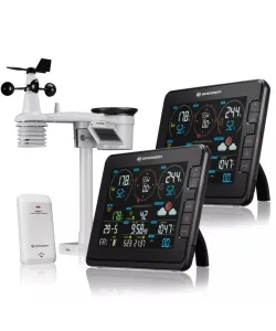 BRESSER profesionali 7 viename „Wi-Fi&ldquo; meteorologinė stotis su papildoma bazine stotimi