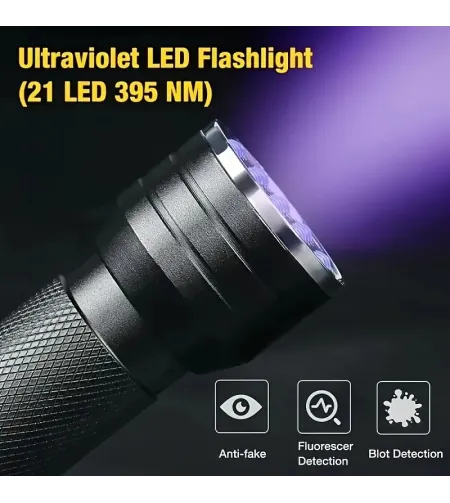 21 LED UV žibintuvėliai