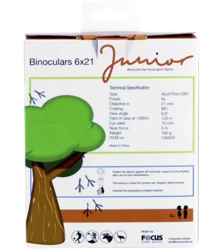 Focus Junior 6x21 Binoklis Green Orange