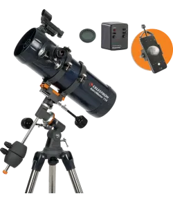 Celestron Astromaster 114EQ-MD teleskops ar telefona adapteri un mēness filtru