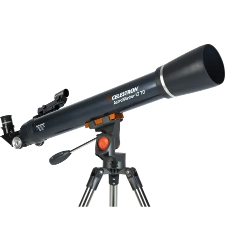 Celestron Astromaster LT 70AZ ar tālruņa adapteri un mēness filtru