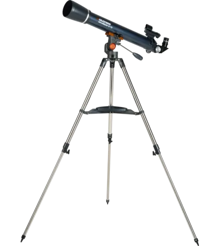 Celestron Astromaster LT 70AZ ar tālruņa adapteri un mēness filtru
