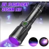 UV ultravioletinių spindulių LED žibintuvėlis 395 nM su priartinimu